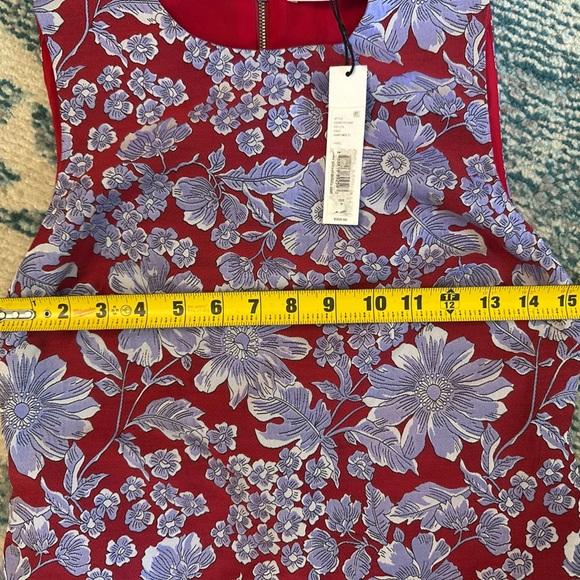 Alice + Olivia Coley Floral Mini Dress Ruby Multi size 2 - Picture 9 of 11